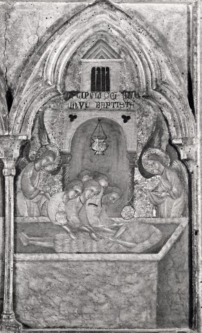Anonimo — Maestro del dossale di Perugia-Bacri - sec. XIV - Sepoltura di san Giovanni Battista — particolare
